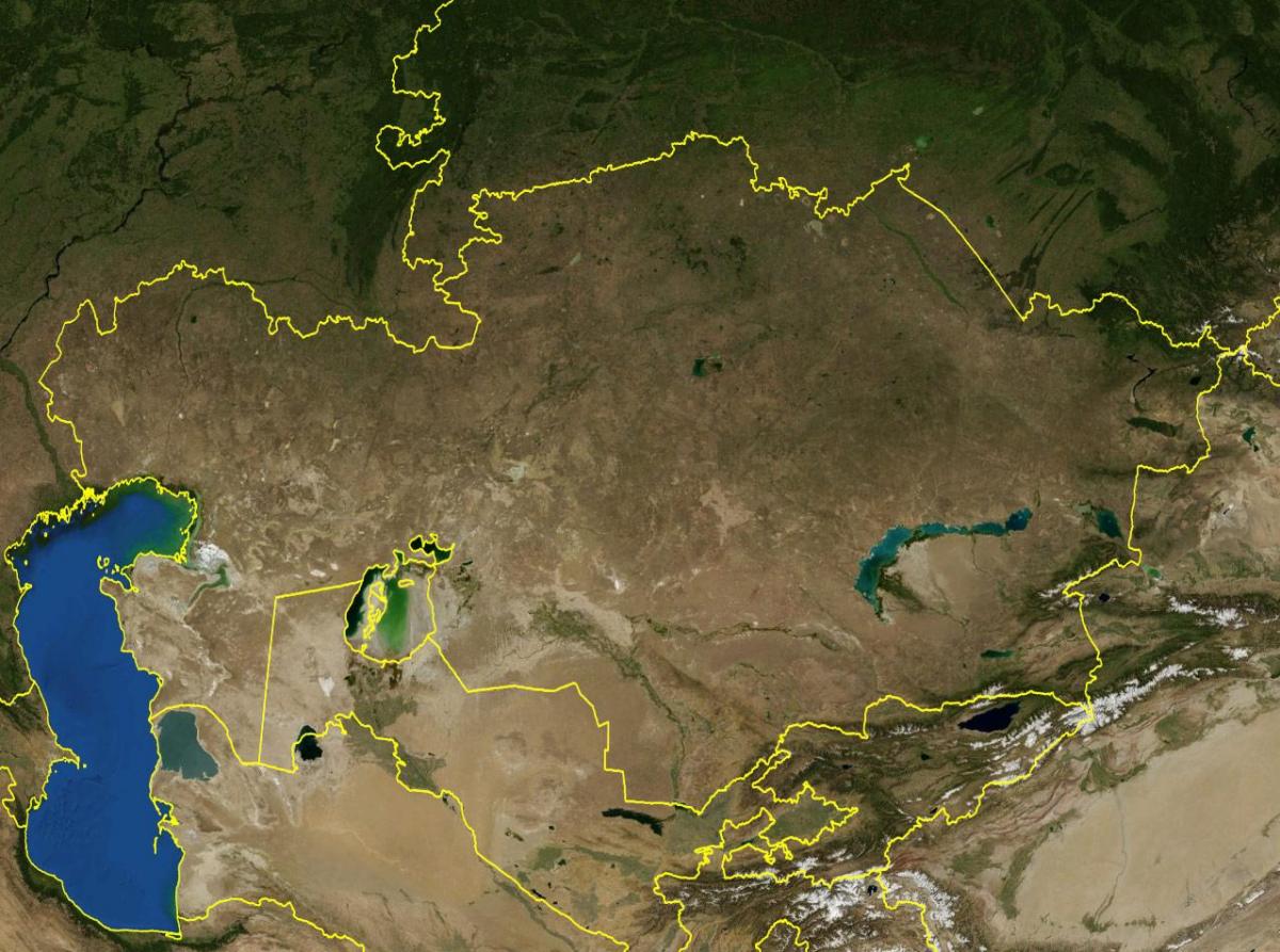 térkép Kazahsztán topográfiai