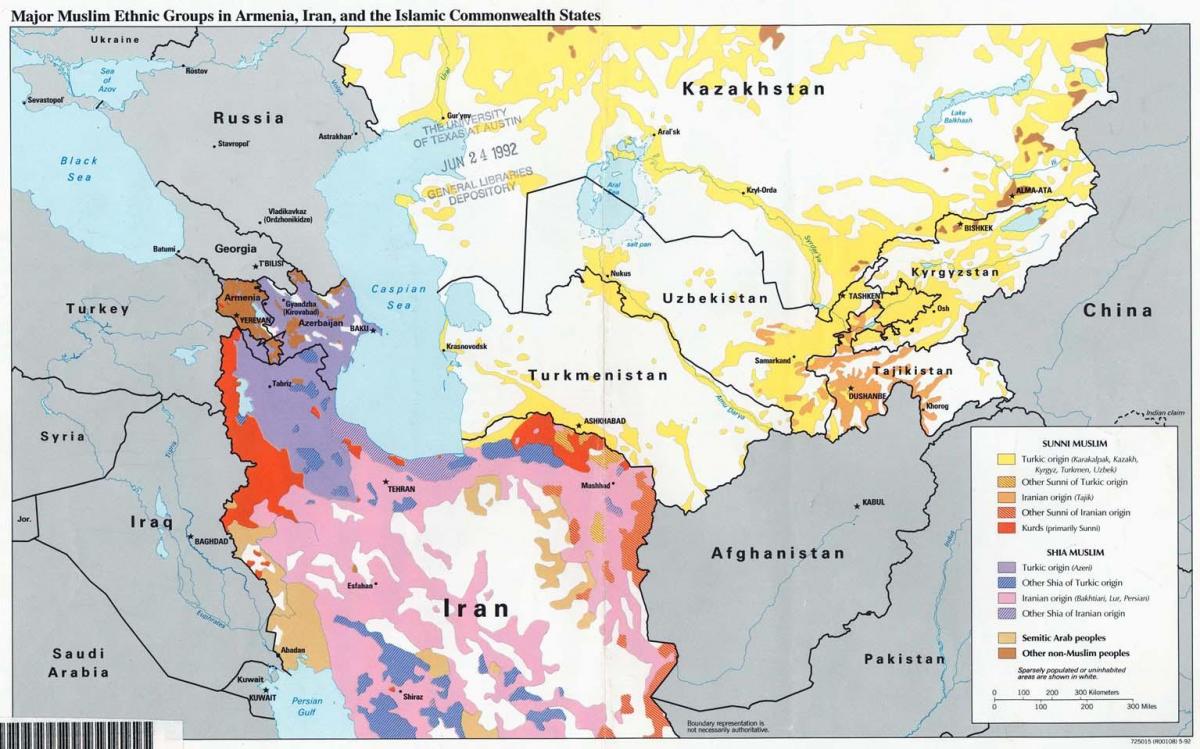 térkép Kazahsztán vallás