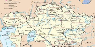 Térkép Kazahsztáni politikai