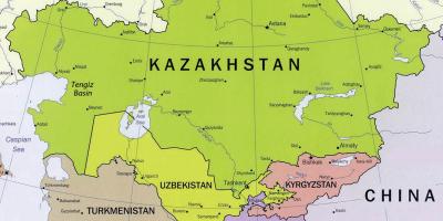 Térkép tengiz Kazahsztán