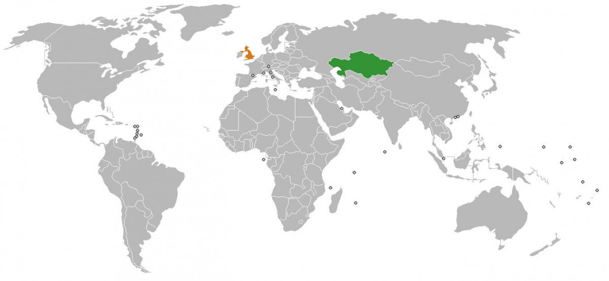 Kazahsztán elhelyezkedés a világ térkép