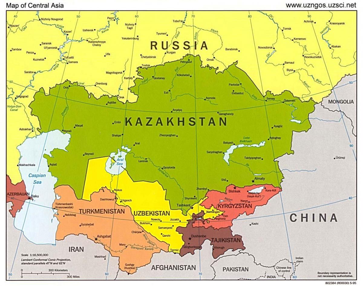 térkép Kazahsztán térkép ázsia